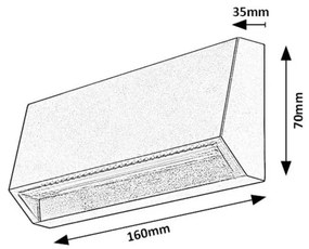 Mini Aplica LED iluminat exterior ambiental, Protectie IP54, Ibar