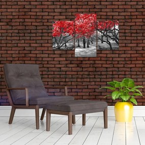 Tablou - Copaci roșii, Central Park, New York (90x60 cm)