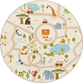 Covor de joacă pentru copii lavabil ø150 cm Savana Ride – Mila Home