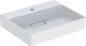 Lavoar pe blat Geberit One 50 cm alb mat cu scurgere speciala si orificiu baterie