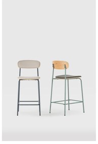 Scaune de bar bej 2 buc. tapițate (înălțime șezut 65,5 cm) Saula – Marckeric