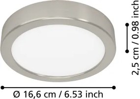 Eglo 901315-LED Lampă de tavan FUEVA LED/7,5W/230V 2700/4000/6500K Ø16,6 cm crom