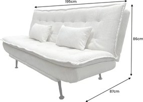 Canapea extensibila, Catifea Raiata Bej JAZZ 195cm