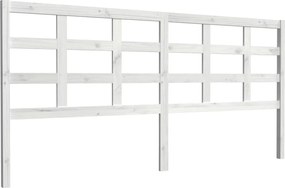vidaXL Tăblie de pat, alb, 205,5x4x100 cm, lemn masiv de pin