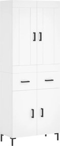 vidaXL Dulap înalt, alb, 69,5x34x180 cm, lemn compozit