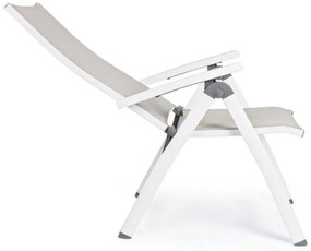 Scaun cu spatar reglabil, alb, 59x71x113 cm, Cruise Bizzotto