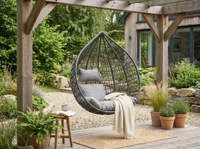 Scaun suspendat gri KOKON fara suport, perna deschisa