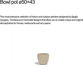 Ghiveci plante design decorativ modern exterior/interior CUENCO BOWL POT 50x43cm