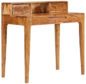vidaXL Birou de lucru cu sertare, lemn masiv, 88 x 50 x 90 cm