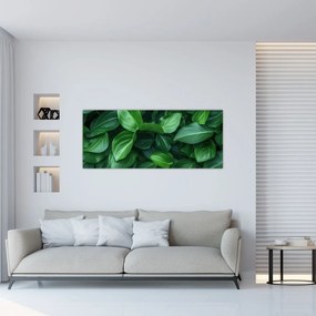 Tablou - Frunze verzi (120x50 cm)