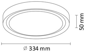 Plafonieră LED PERSE LED/15W/230V neagră
