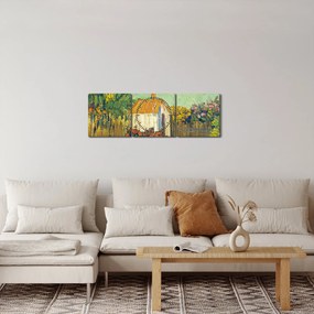 Tablou - Imitator of Vincent van Gogh, Landscape, reproducere (cu ceas) (90x30 cm)