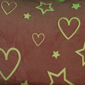 Pătură luminoasă din blăniță 4Home Heart, 150 x 200 cm