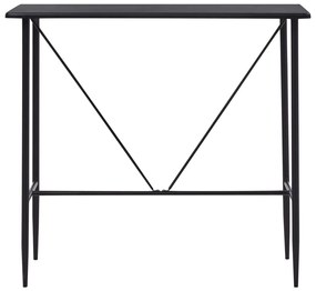 281546 vidaXL Masă de bar, negru, 120 x 60 x 110 cm, MDF