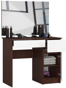 Masă de toaletă Parijat (wenge + Alb) (cu oglindă) (D). 1070901