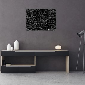 Tablou pe sticlă - Matematică (70x50 cm)
