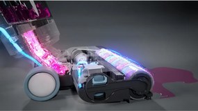 Aspirator vertical Ariete Aqua Force Wash & Vacuum 2483/00, 220 W, 500 ml, Autonomie pana la 35 min, Autocuratare, Alb