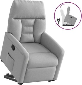 vidaXL Scaun înclinabil vertical din țesătură gri nor