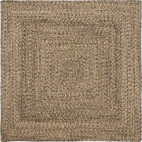 vidaXL Covoare de zonă Pătrat Natural și Negru 160 x 160 cm Iută