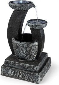 Blumfeldt Fantaghiro, fântână de grădină ornamentală, 3W LED-uri solare, aspect de piatră, polyresin