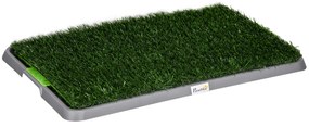 PawHut Toaletă pentru Câini cu Gazon Sintetic, Iarbă de Schimb și Tavă Inferioară pentru Interior și Exterior, 67x41x3.5 cm | Aosom Romania