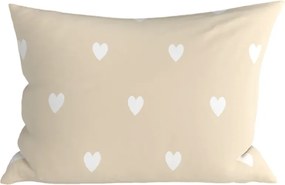 Set lenjerie de pat din polibumbac HEARTILO POLY bej + fata de perna 50 x 70 cm GRATUIT