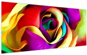 Tablou - Trandafir colorat (120x50 cm)