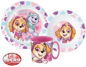 Patrula Cățelușilor Set de veselă Sketch, set micro plastic cu cană de 350 ml