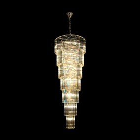 Lustra spectaculoasa pentru casa scarii sau hol LUXE auriu, H-330cm