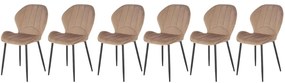 Set 6 scaune K538 velvet bej