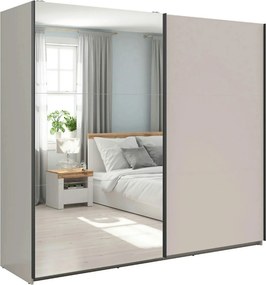 Dressing TETRIX, casmir, PAL, cu 2 usi si oglinda, 220x60x196 cm