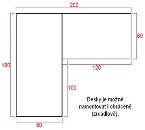 Masă înălțime reglabilă OfficeTech Angle, 180 x 200 cm, picioare negre, wenge