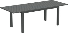 Outsunny Masă Extensibilă pentru Grădină din Aluminiu și Blat cu Șipci, 160/220x90x73 cm, Gri | Aosom Romania