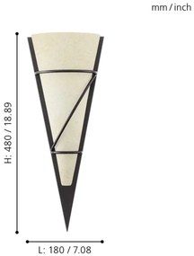 EGLO 87793 - Corp de iluminat perete PASCAL 1 1xE14/60W