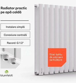 Blumfeldt Tallheo, 100 x 60, radiator, radiator tubular, 1445 W, apă caldă, 1/2