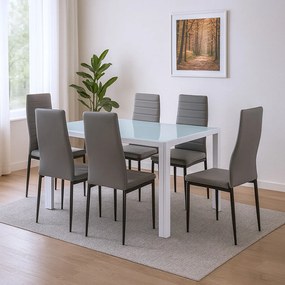 Mabel 6+1 set de luat masa gri-negru