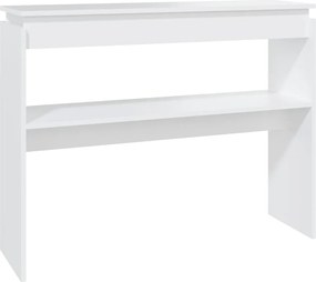 vidaXL Masă consolă, alb, 102x30x80 cm, PAL