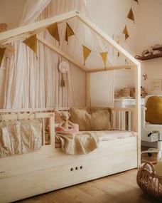 Pat copii Dream Nest House pin 80x160 cm