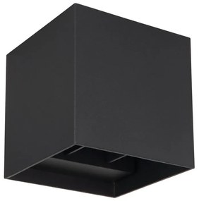 Aplica LED cu spot pentru iluminat exterior design modern IP54 Veronika negru 10x10cm