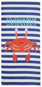 Prosop de plajă albastru 160x76 cm Crabulous - Catherine Lansfield