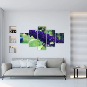 Tablou cu floare albastră (125x70 cm), în 40 de alte dimensiuni noi