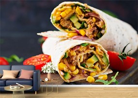 Tapet Premium Canvas - Burrito cu rosii