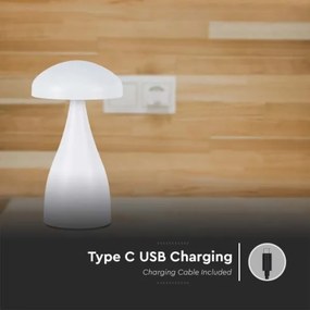 Lampă de birou LED reglabilă, reîncărcabilă, 1W, 5V, 3000-6000K, 1800 mAh, albă
