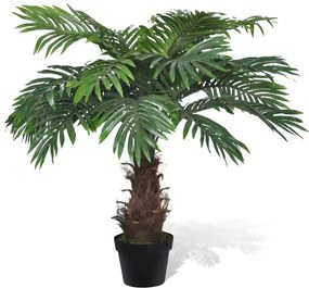 Palmier artificial in ghiveci,21 frunze verzi,80 cm