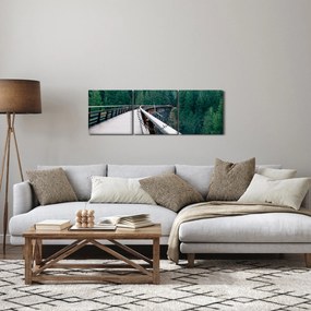 Tablou - Pod spre vârfurile copacilor (cu ceas) (90x30 cm)