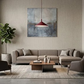 Pendul pe cablu ANEGA 1x soclu GX53/15W/230V, Ø 40 cm, bordo