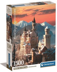 Orașe Neuschwantein Germania puzzle de 1500 de piese Compact Clementoni