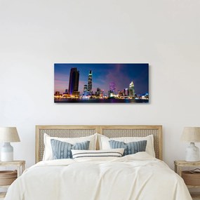 Tablou orașului nocturn (120x50 cm)