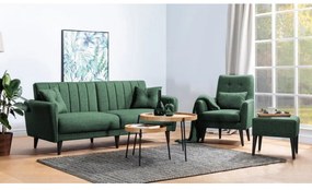 Set Canapea Extensibilă si Fotoliu Aqua - S, Verde