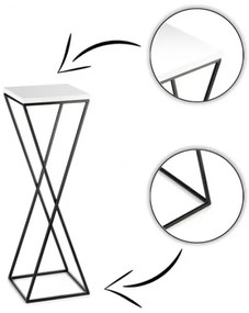 Suport pentru flori LOFT 70x24 cm negru/alb